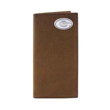 Zep Zep-Pro UGA-IWT4-CRZH-LBR Georgia Bulldogs Concho Emblem Crazyhorse Leather Secretary Wallet UGA-IWT4-CRZH-LBR